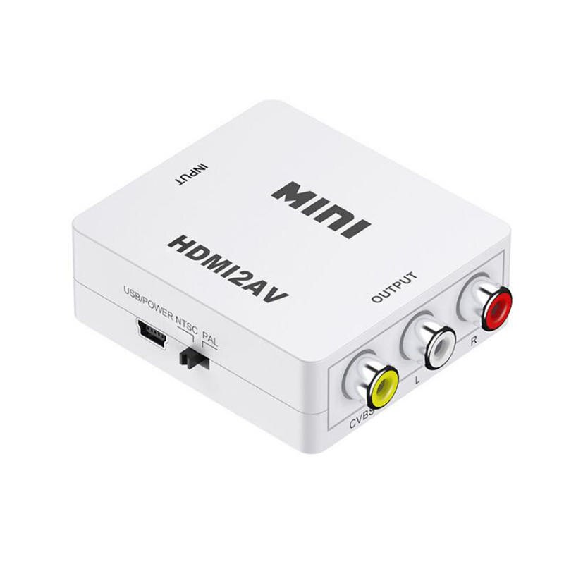 HDMI-AV Ϸ  HD    ڽ HDMI TO RCA AV/CVSB L/R  1080P ̴ HDMI2AV NTSC PAL , ǰ
